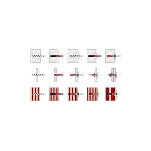 BenchK KM4 – Fischer 10 × 80 Expansion Plugs with BenchK Wall Bars Screws (4 pcs.)