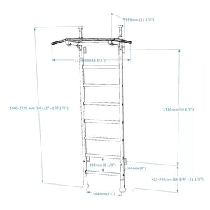 BenchK 521B Swedish Ladder Wall Bars