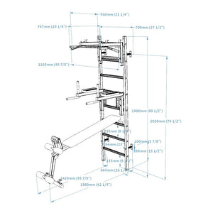 BenchK 233B Swedish Ladder Wall Bars
