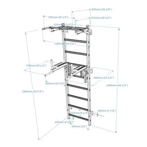 BenchK 722W Swedish Ladder Wall Bars