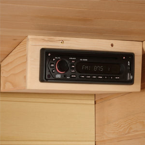 Golden Designs Maxxus 4 Per Low EMF FAR Infrared Carbon Canadian Red Cedar Sauna