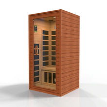 Load image into Gallery viewer, Golden Designs Dynamic &quot;Avila&quot; 1-2-person Low EMF (Under 8MG) FAR Infrared Sauna (Canadian Hemlock)