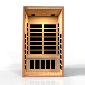 Golden Designs Dynamic "Avila" 1-2-person Low EMF (Under 8MG) FAR Infrared Sauna (Canadian Hemlock)