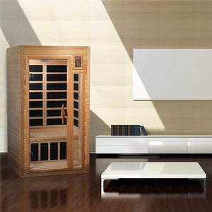 Golden Designs "Barcelona Select" 1-2-person Low EMF Far Infrared Sauna Canadian Hemlock