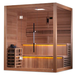 Golden Designs "Kuusamo Edition" 6 Person Indoor Traditional Steam Sauna (GDI-7206-01) - Canadian Red Cedar Interior