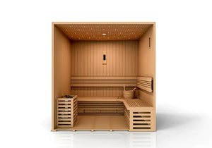 Golden Designs "Copenhagen Edition" 3 Person Traditional Steam Sauna - Canadian Red Cedar