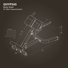 Load image into Gallery viewer, Body-Solid GHYP345 45° Back Hyperextension