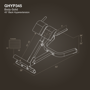 Body-Solid GHYP345 45° Back Hyperextension