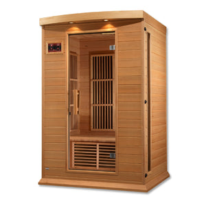 Golden Designs Maxxus 2 Per Low EMF FAR Infrared Carbon Canadian Hemlock Sauna