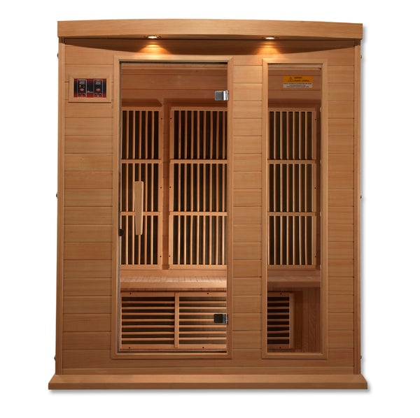 Golden Designs Maxxus 3 Per Low EMF FAR Infrared Carbon Canadian Hemlock Sauna