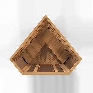 Golden Designs Maxxus 3 Per Corner Low EMF FAR Infrared Carbon Canadian Red Cedar Sauna