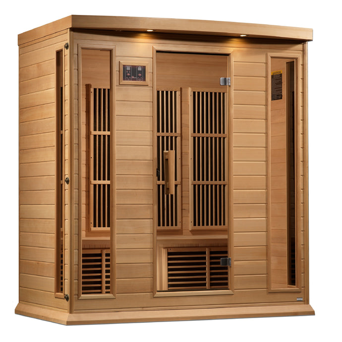 Golden Designs Maxxus 4 Per Near Zero EMF FAR Infrared Carbon Canadian Hemlock Sauna