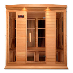 Golden Designs Maxxus 4 Per Low EMF FAR Infrared Carbon Canadian Hemlock Sauna