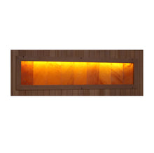 Load image into Gallery viewer, Golden Designs 3-Person Corner Full Spectrum PureTech™ Near Zero EMF FAR Infrared Sauna with Himalayan Salt Bar (Canadian Hemlock)