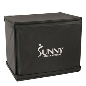 Sunny Health & Fitness Wood Plyo Box W/ Removable Cover, 500 Lb Weight Capacity & 3 In 1 Height Adjustment - 30"/24"/20"
