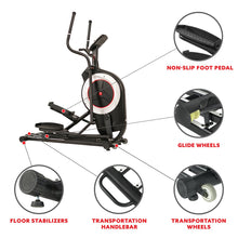 Load image into Gallery viewer, Sunny Health &amp; Fitness Motorized Elliptical Machine W/ Device Holder, Programmable Monitor And Heart Rate Monitoring