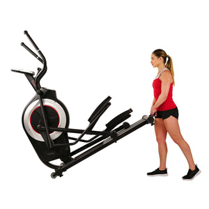 Sunny Health & Fitness Motorized Elliptical Machine W/ Device Holder, Programmable Monitor And Heart Rate Monitoring