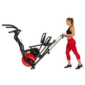 Sunny Health & Fitness Magnetic Elliptical Machine W/ Device Holder, Lcd Monitor And Heart Rate Monitoring - Stride Zone