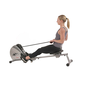 Sunny Health & Fitness Elastic Cord Rowing Machine Rower W/ Lcd Monitor