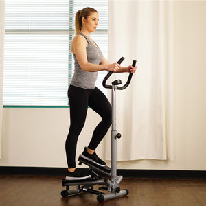 Sunny Health & Fitness Twist Stepper Step Machine W/ Handlebar And Lcd Monitor