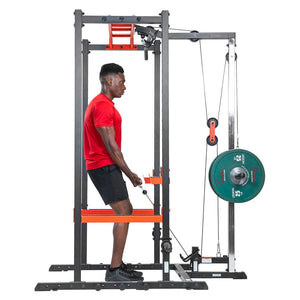 Sunny Health & Fitness Lat Pull Down Attachment Pulley System For Power Racks