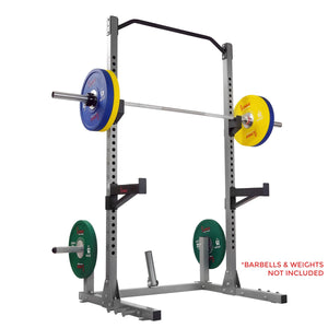 Sunny Health & Fitness Power Squat Rack W/ High Weight Capacity, Weight Plate Storage, Swivel Landmine & Band Attachments