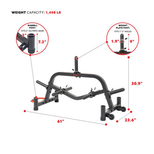 Sunny Health & Fitness Multi-weight Plate And Barbell Rack Storage Stand