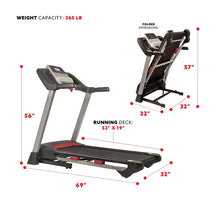 Load image into Gallery viewer, Sunny Health &amp; Fitness Electric Folding Treadmill With Heart Rate Monitoring, Bluetooth Speakers And Usb Charging Function