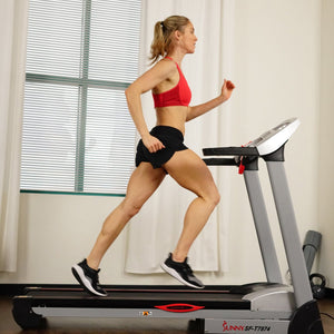 Sunny Health & Fitness Performance Treadmill, High Weight Capacity W/ 15 Levels Of Auto Incline, Mp3 And Body Fat Function
