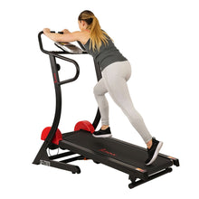Load image into Gallery viewer, Sunny Health &amp; Fitness Cardio Trainer Manual Treadmill W/ Adjustable Incline, 300+ Lb Capacity